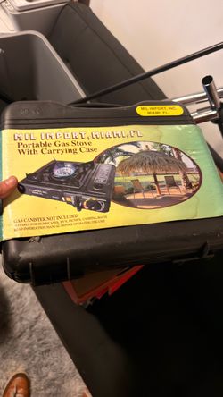 NEW MIL Import Portable Gas Stove with Carrying Case – $20
