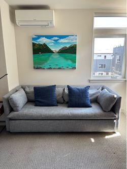 West Elm 84” Shelter Pull-Out Sleeper Sofa – Gray | Excellent Condition