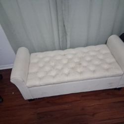 White Treasure Ottoman
