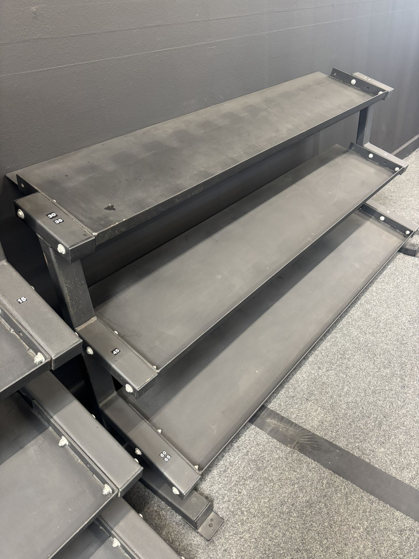 4 Tier And 3 Tier Dumbbell Weights Storage Racks PRICES LISTED AT THE BOTTOM UNDER DESCRIPTION 👇👇👇👇