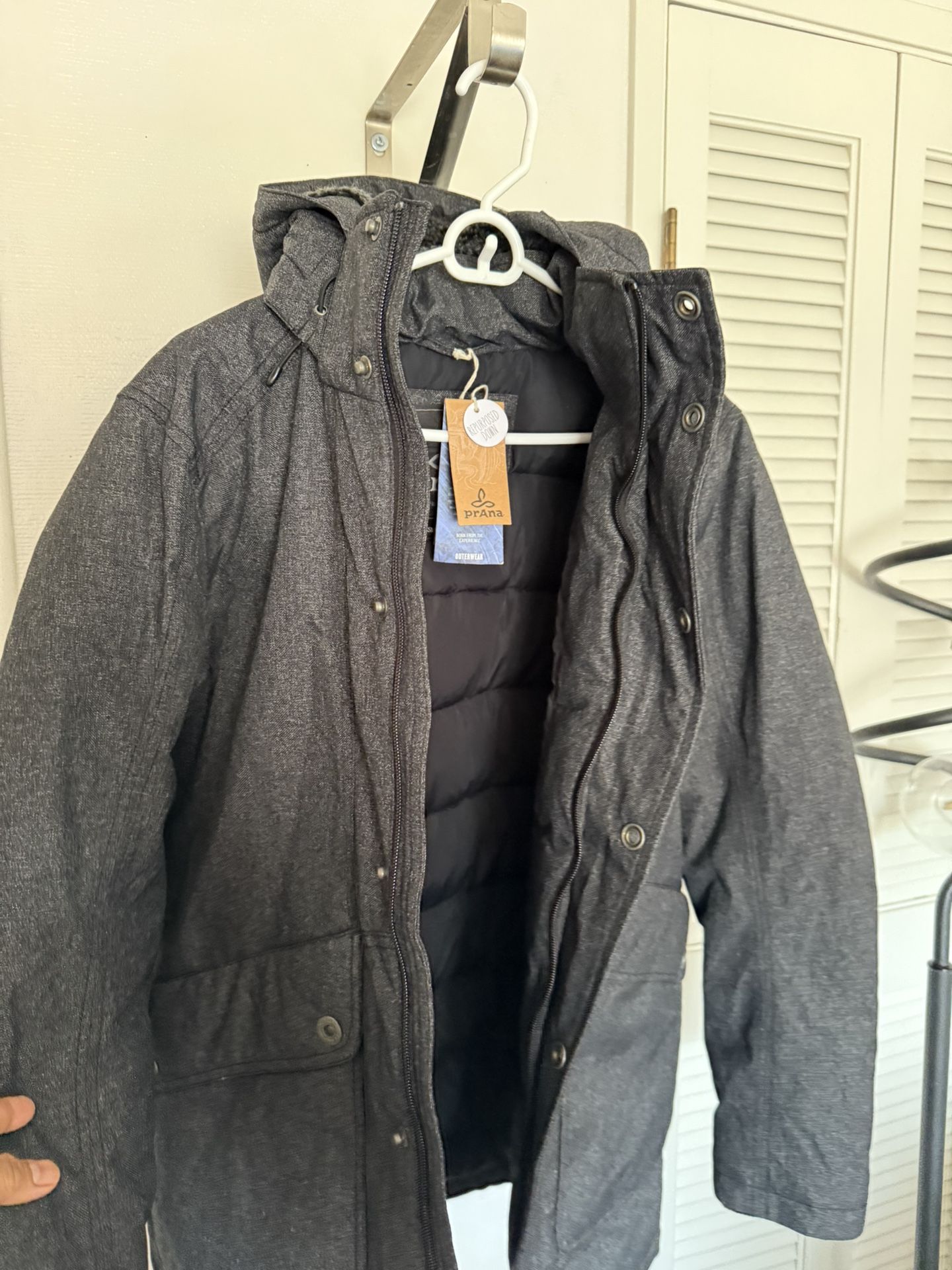 New Prana Men’s Parka Jacket Sz Small