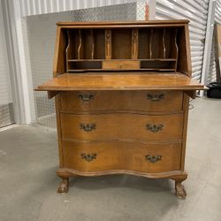 Vintage Curved Front Drop Front Desk