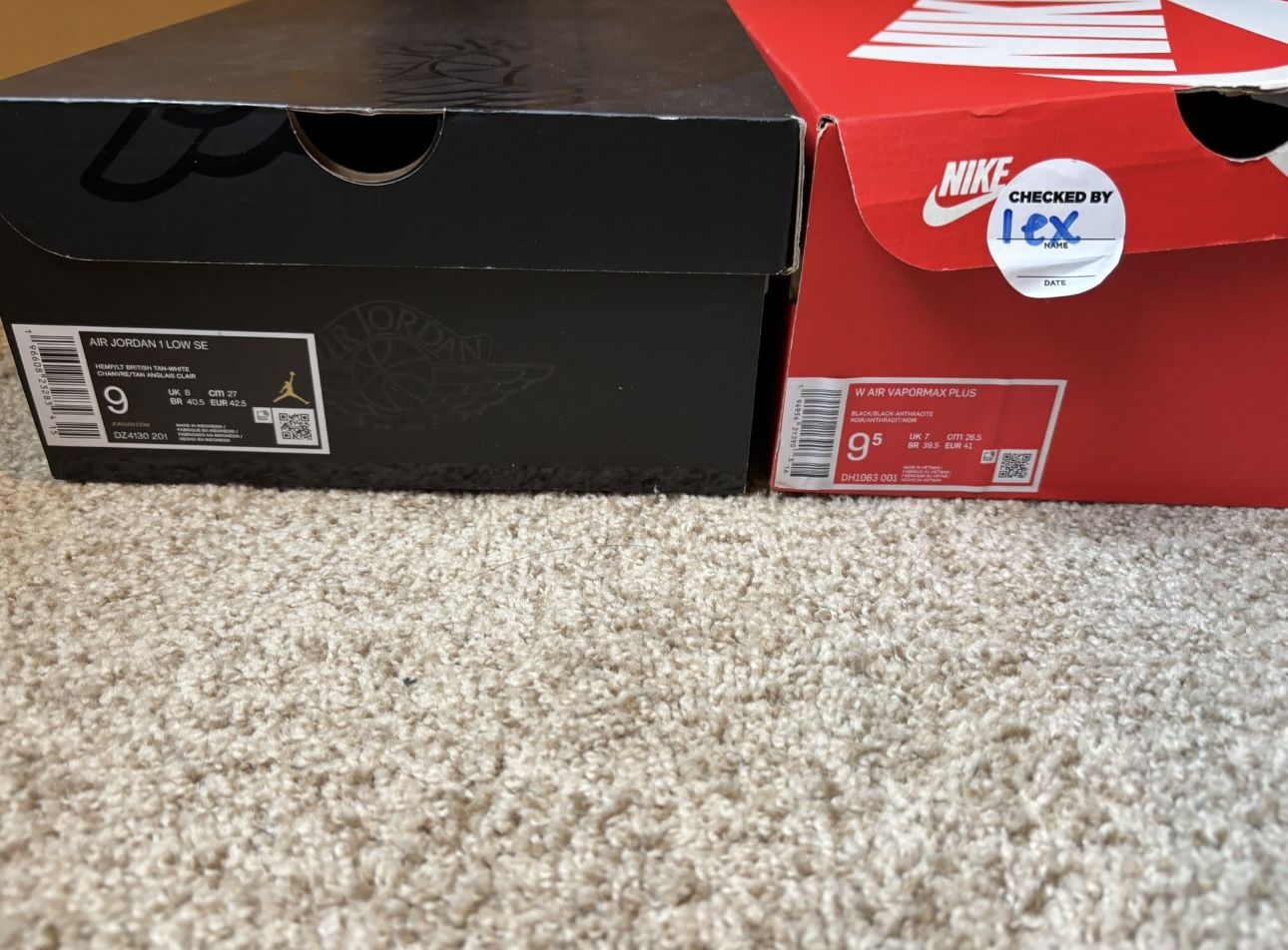 air jordan 1 low se And w air vapormax plus