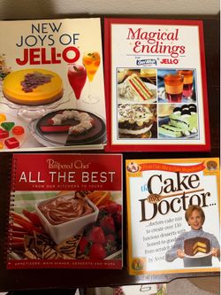 Vintage Cookbooks - Jell-o, The Pampered Chef And The Cake Mix Doctor Lot Of 4