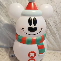 Mickey Mouse Snowman Blow Mold New W/ Tag
