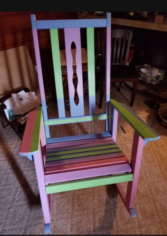 Handpainted Amish Rocking Chair