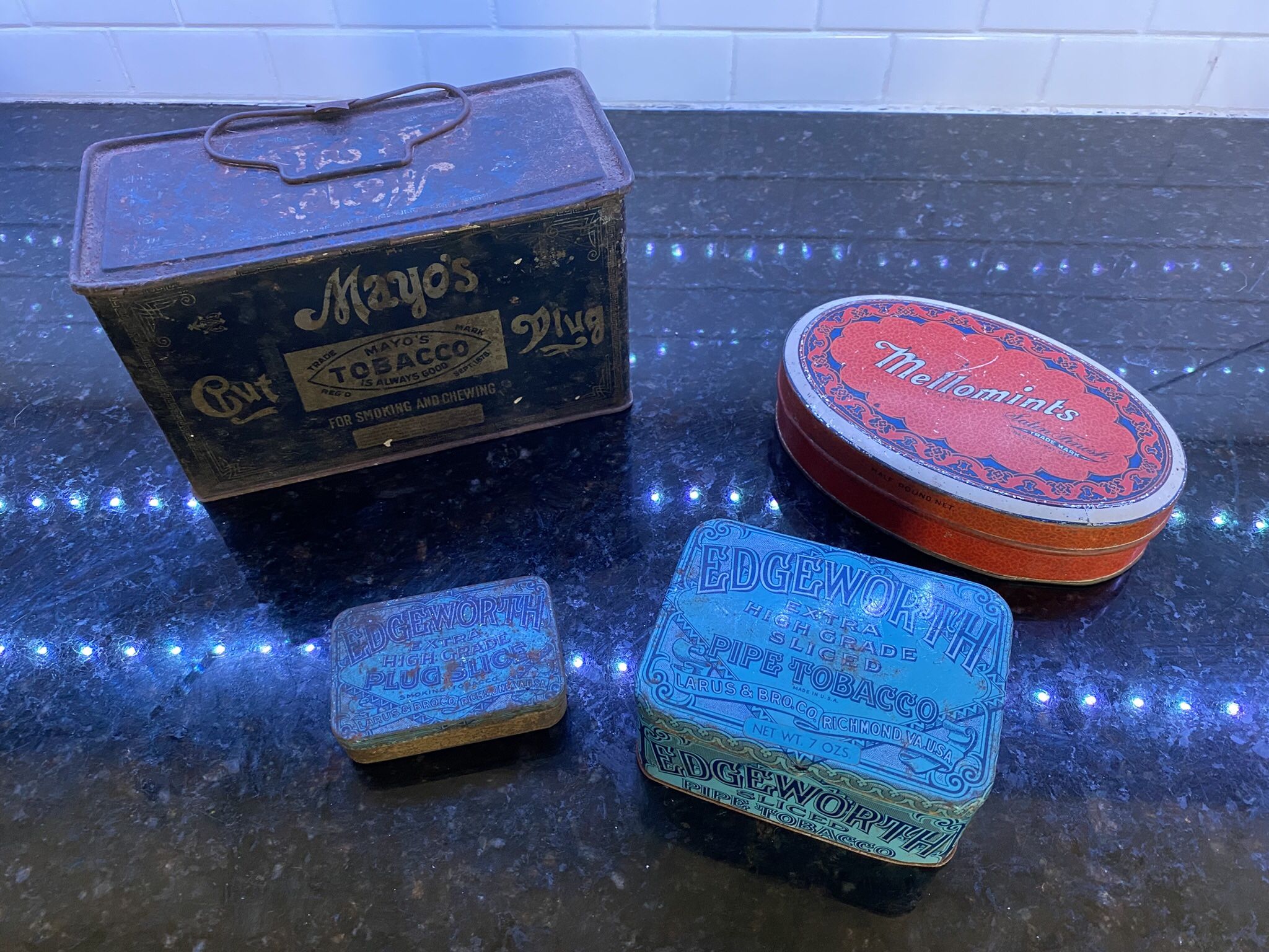 Antique Tin Canister Lot