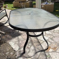 Used Glass patio table