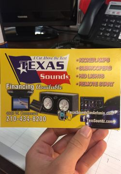 Audio and installation services, radios, amps, alarm, tint