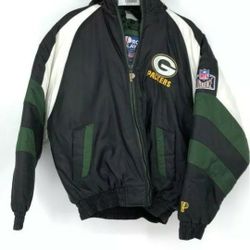 Green Bay Packers Pro Players NFL Full Zip Jacket Coat - Size Men's Large