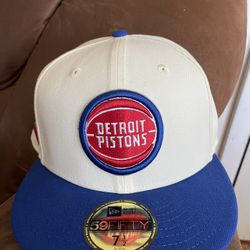 Detroit Pistons New Era NBA Fitted Hat 7 1/2 