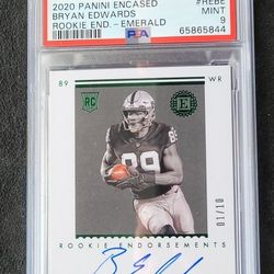 2020 Bryan Edwards Rookie Card Graded 1\10