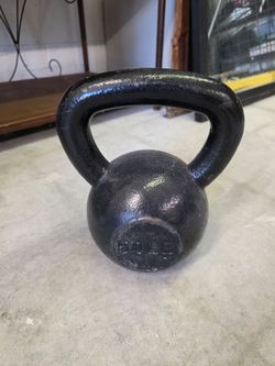 Pre-owned 50 lb ketterbell,  $45