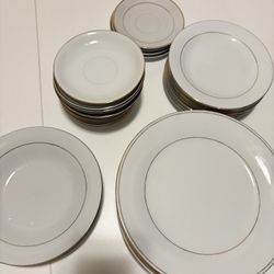 Gold Lined plates Fine china/Japan