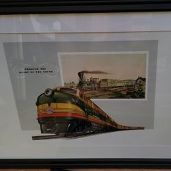 Seaboard Railway Train Framed Art Piece