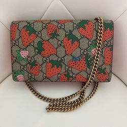 Gucci Strawberry Crossbody Bag