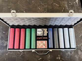 500 Chip Professional Poker Set in Aluminum Carrying Case – Complete set