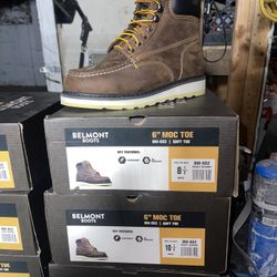 Belmont  Moc Toe Soft Toe Work Boots 