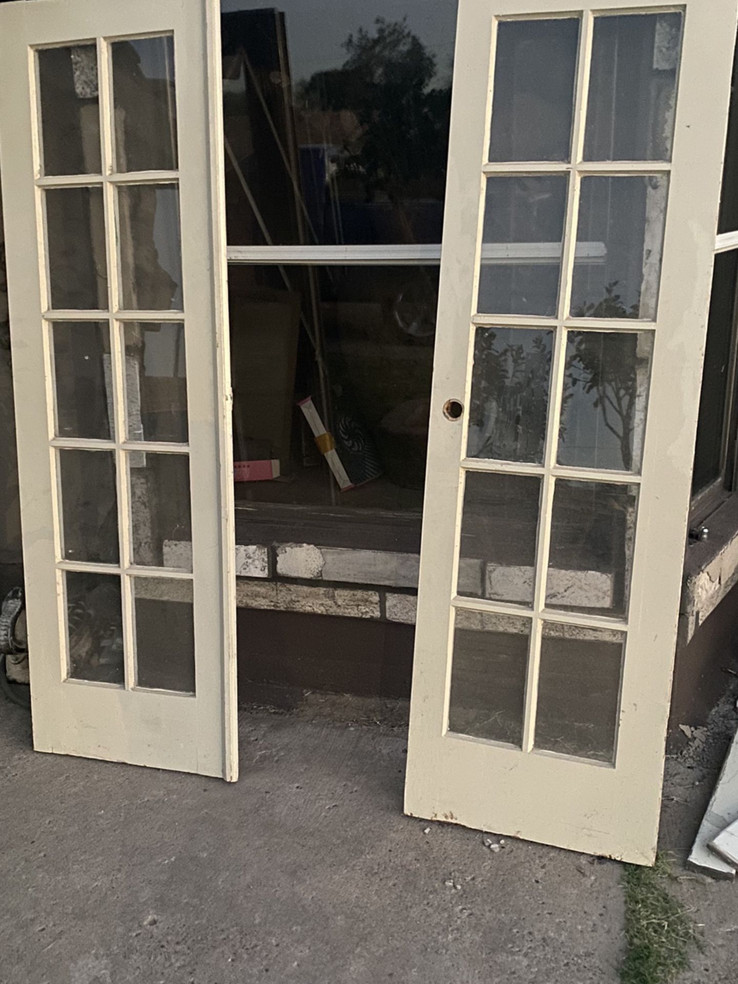 48x80 Both Doors Together  Rustic Wood Weathered 