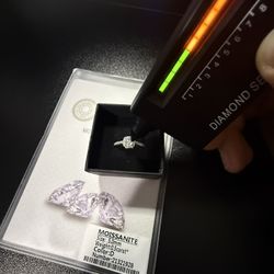 0.5ct Moissanite Ring and 925 Sterling Silver band 