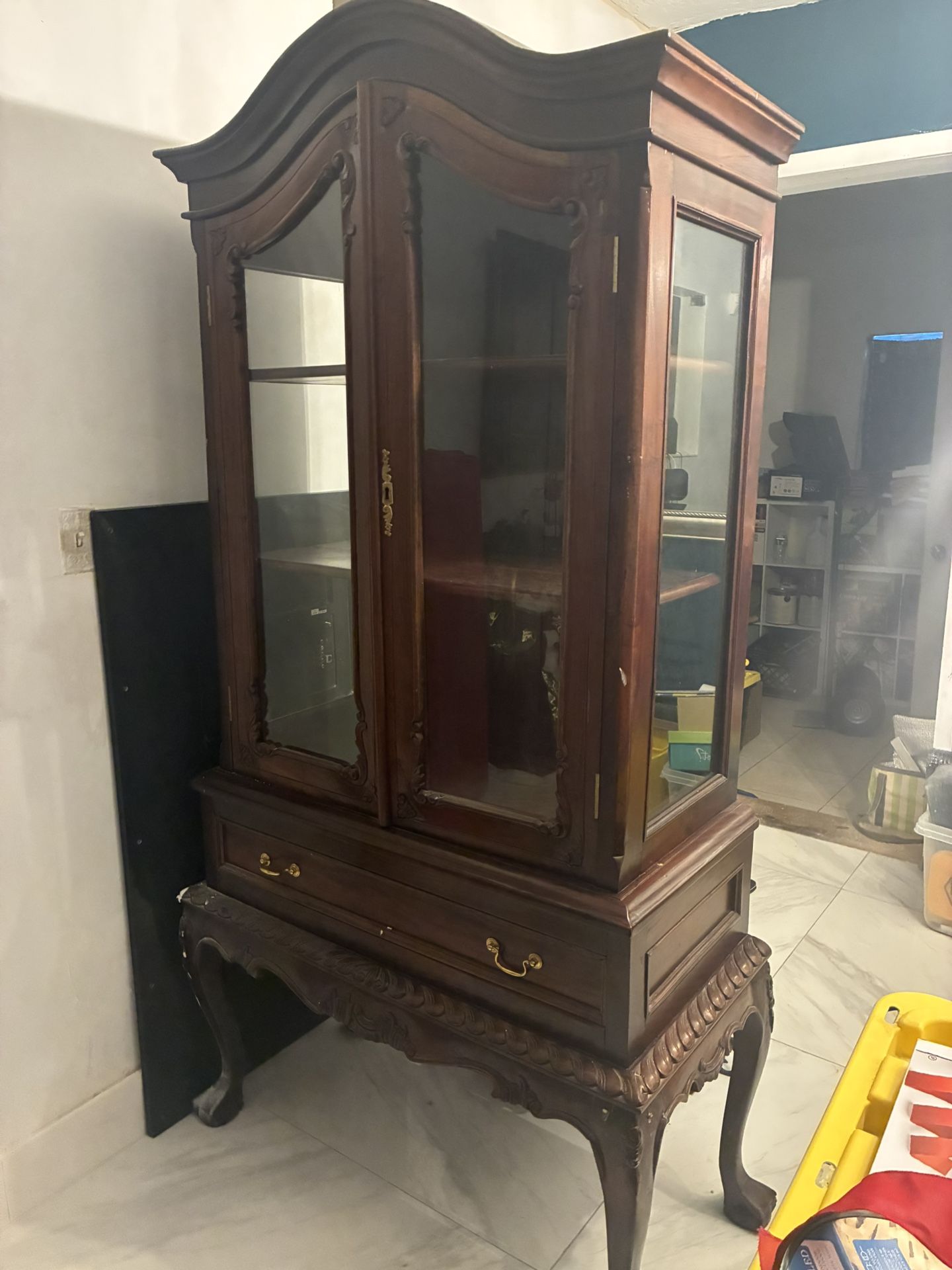 Mahogany Display Cabinet