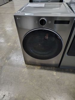 LG 7.4cu large capacity smart front load gas dryer 7.4cu