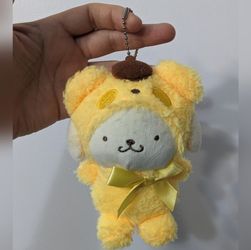 NEW Pompompurin Sanrio Cute Plush Keychain Bag Charm