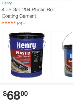 Plastic Roof Cement Only 3 Buckets Available $30 Each