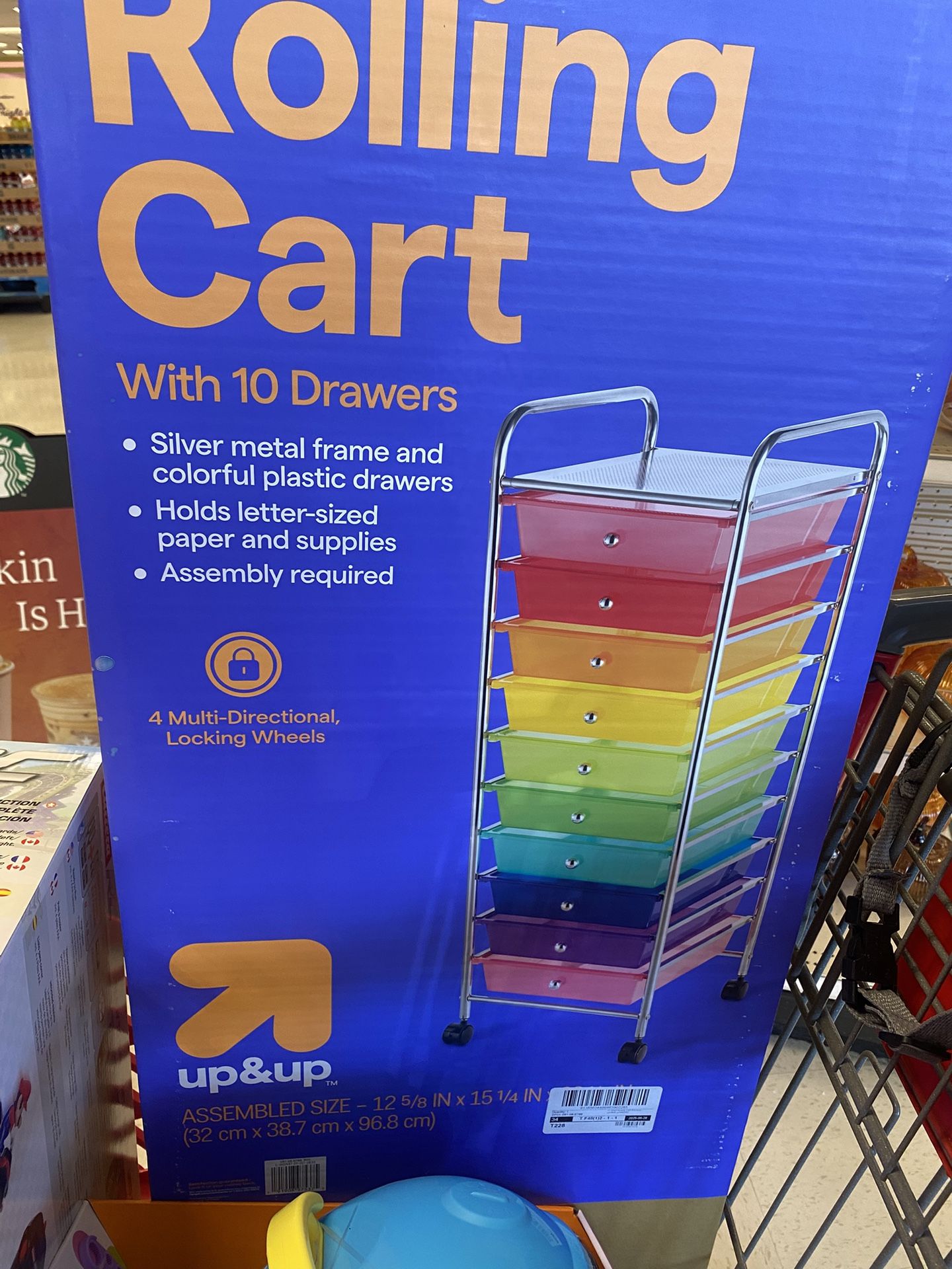 ROLLING CART WITH 10 DRAWERS