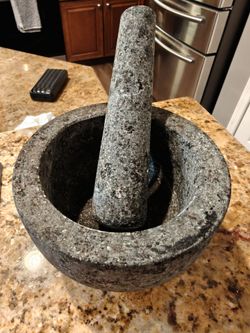Large mortar and pestle