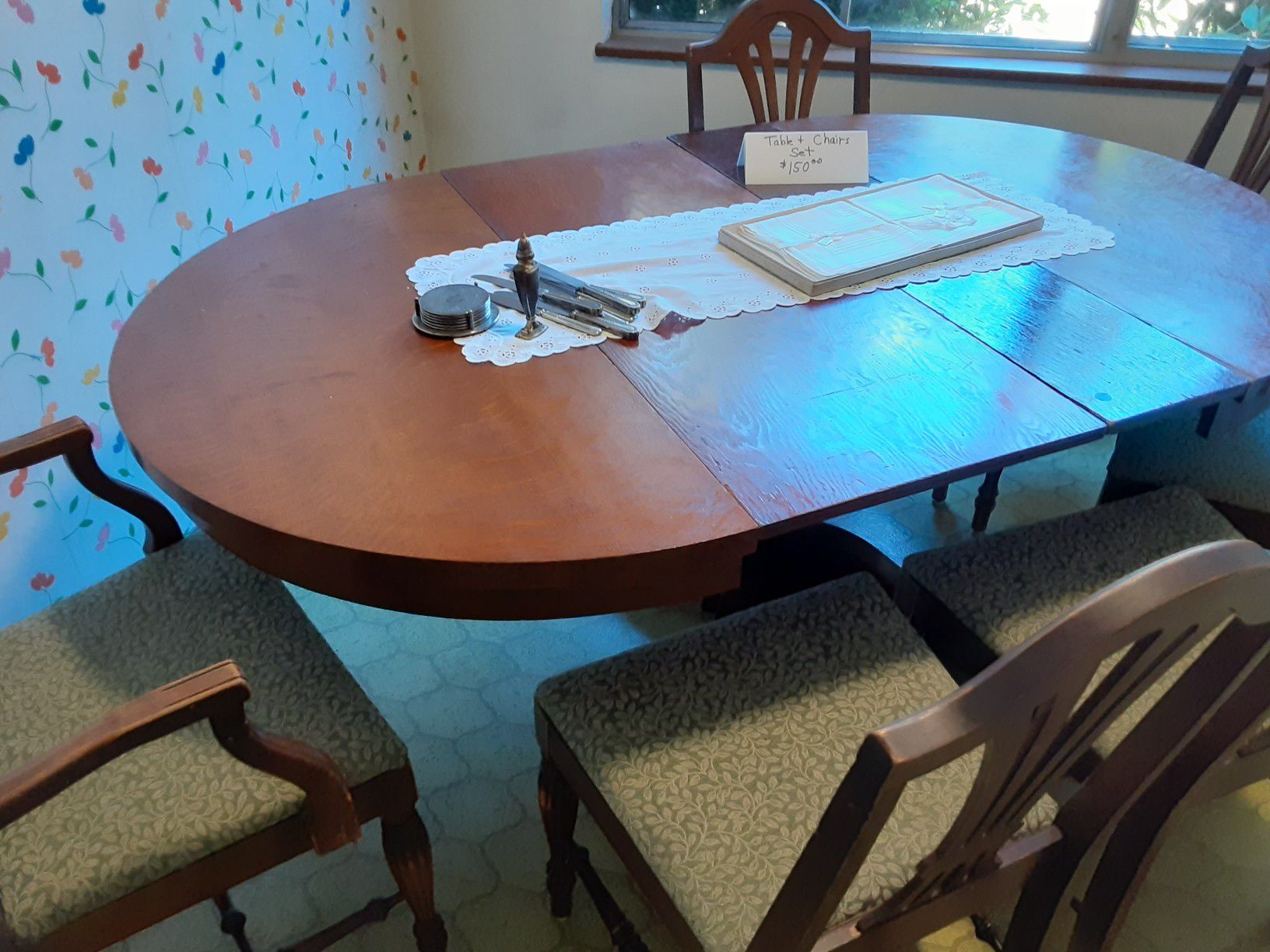 100 year old kitchen table and chairs