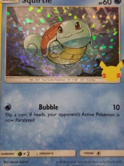 Holo Squirtle And Holo Cyndaquil 25th Anniversary