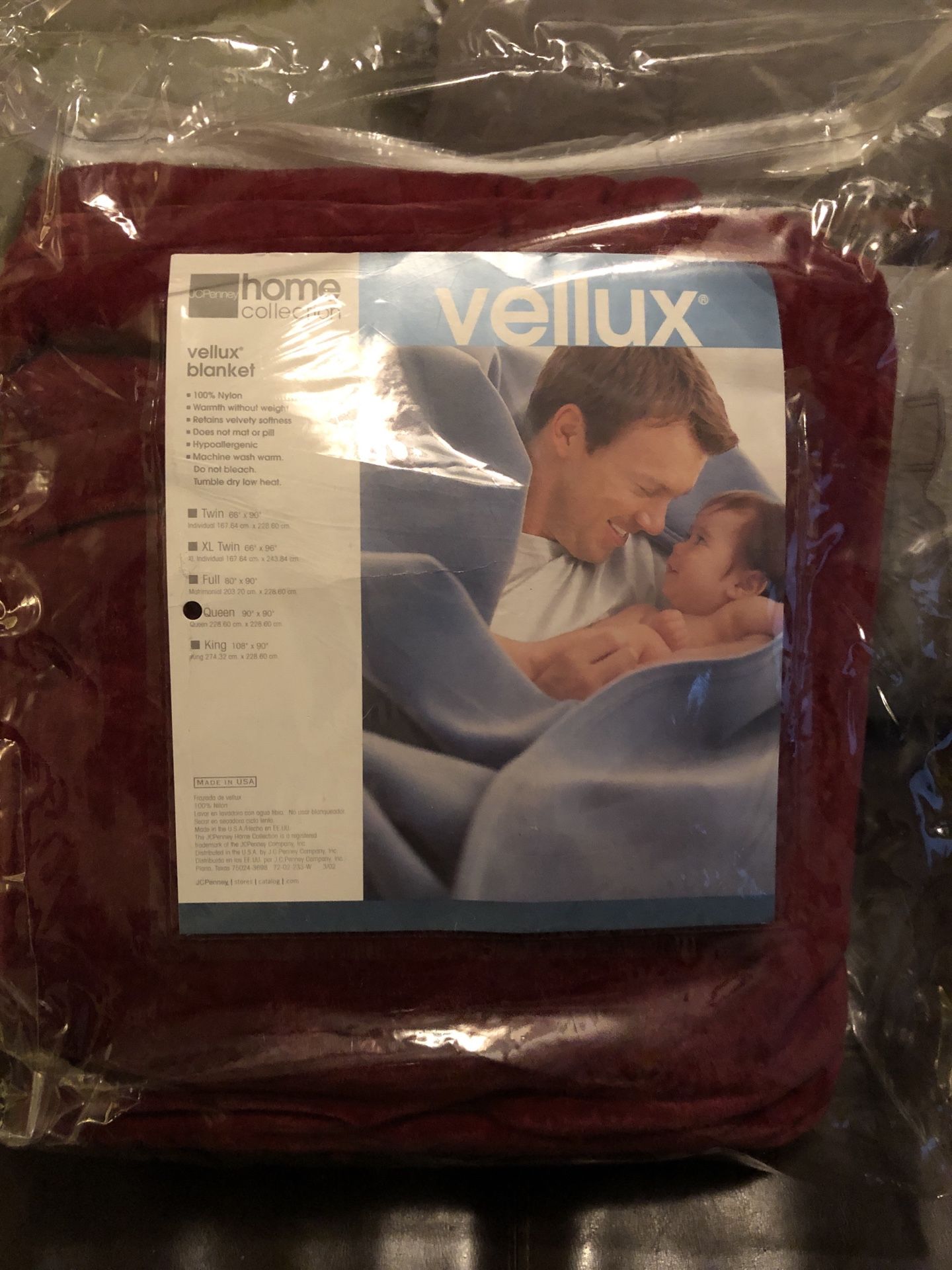 JCP Vellux Blanket (Hypoallergenic, 100% Nylon & Retains velvety softness)