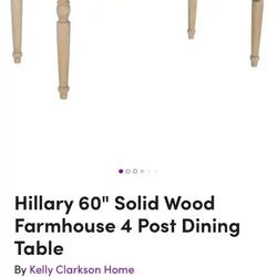 60” Wood Table- Kelly Clarkson Home