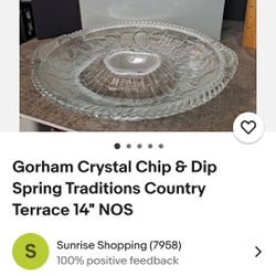 Crystal Chip And Dip Platter