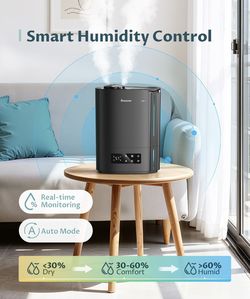 BREEZOME 6L Humidifiers for Bedroom Large Room & Essential Oil Diffuser, Ultrasonic Top Fill Cool Mist Humidifiers for Baby, Plants, Nursery Last up t