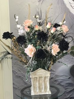 Vase with beautiful flowers