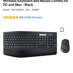 Logitech - MK850 Performance Full-size Wireless Keyboard and Mouse Combo for PC and Mac - Black