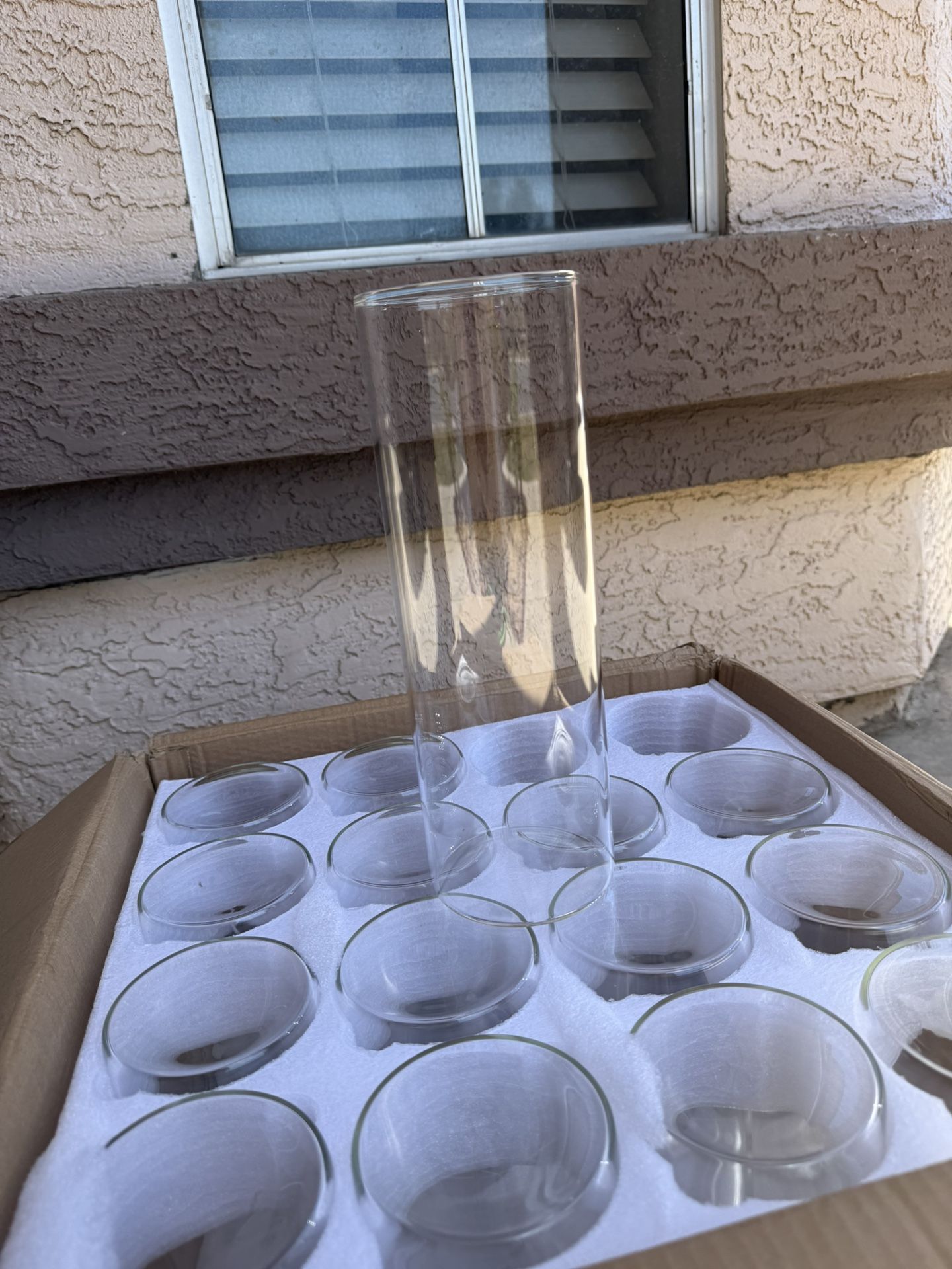 15 Glass Cylinder Vases for Centerpieces