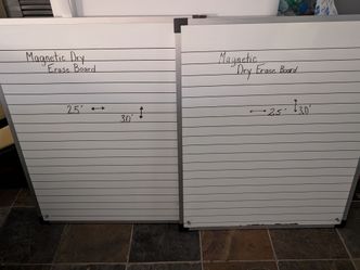 2 Magnetic Lined Dry-Erase Boards