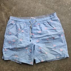Men’s Party Pants Flamingo Swim Trunks Shorts Size XL