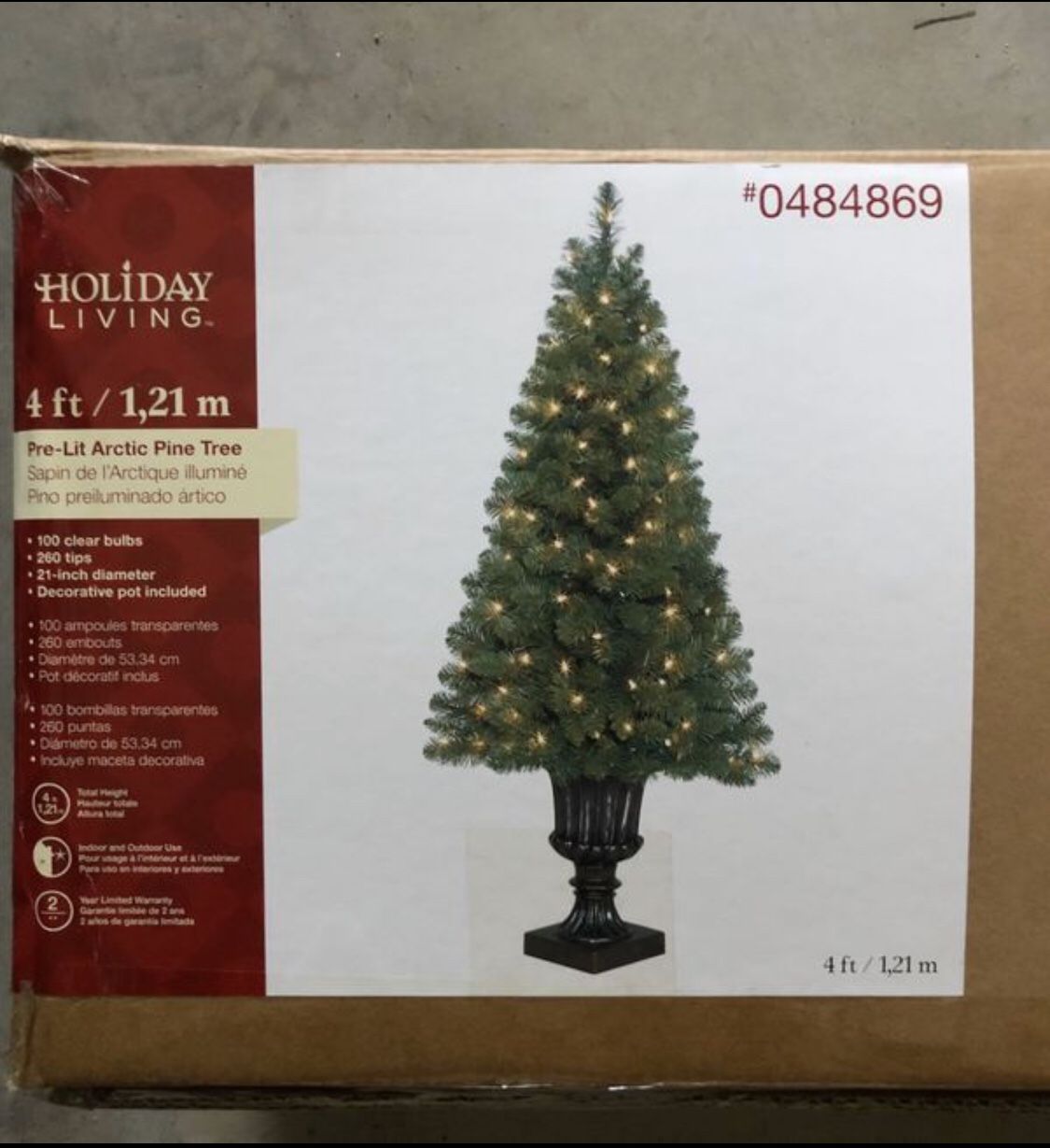 4ft Outdoor Pre-lit Christmas Tree (Christmas Decor)