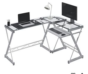 Glass and metal desk - free