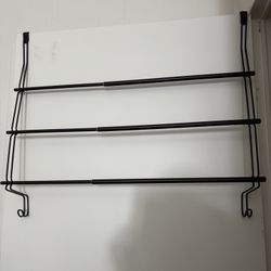 Over The Door Extending Towel Rack (3 Spaces Plus 2 Hooks)
