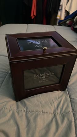 Vintage Bombay cherrywood photo box