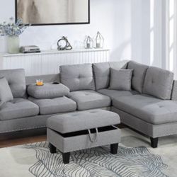 Sectional Sofa With Ottoman Storage