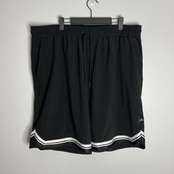ALO Yoga Traction Arena Mesh Basketball Shorts Mens XXL Black NWOT