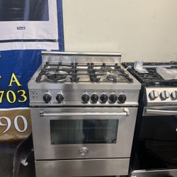 BERTAZZONI 30”WIDE GAS RANGE STOVE STAINLESS STEEL 