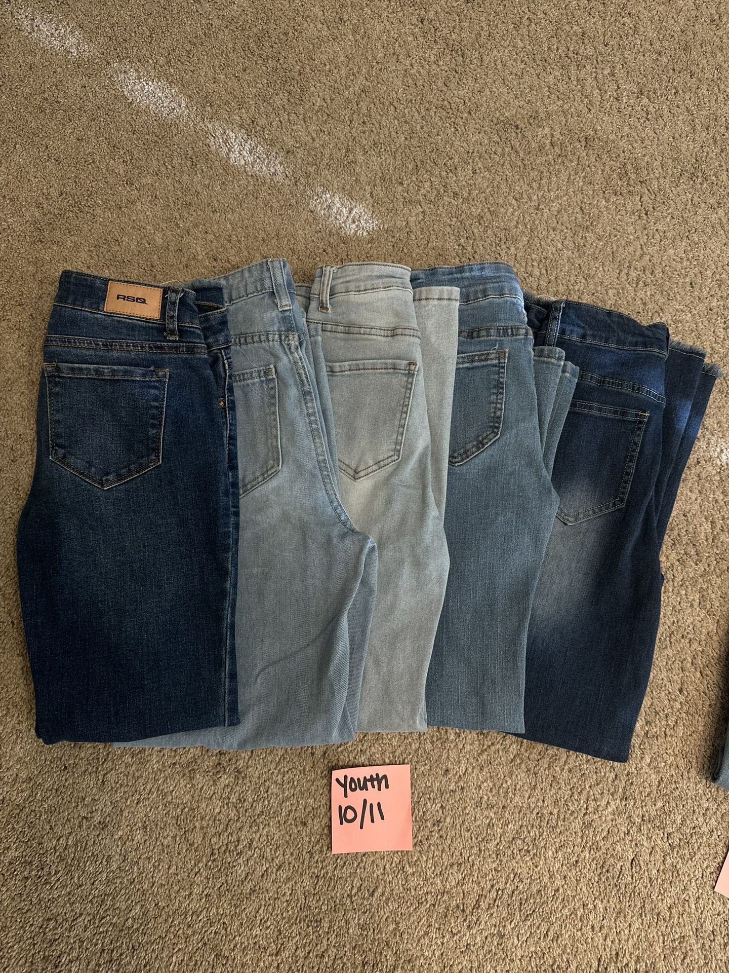 5 Pairs of Girls Jeans Size 10/11