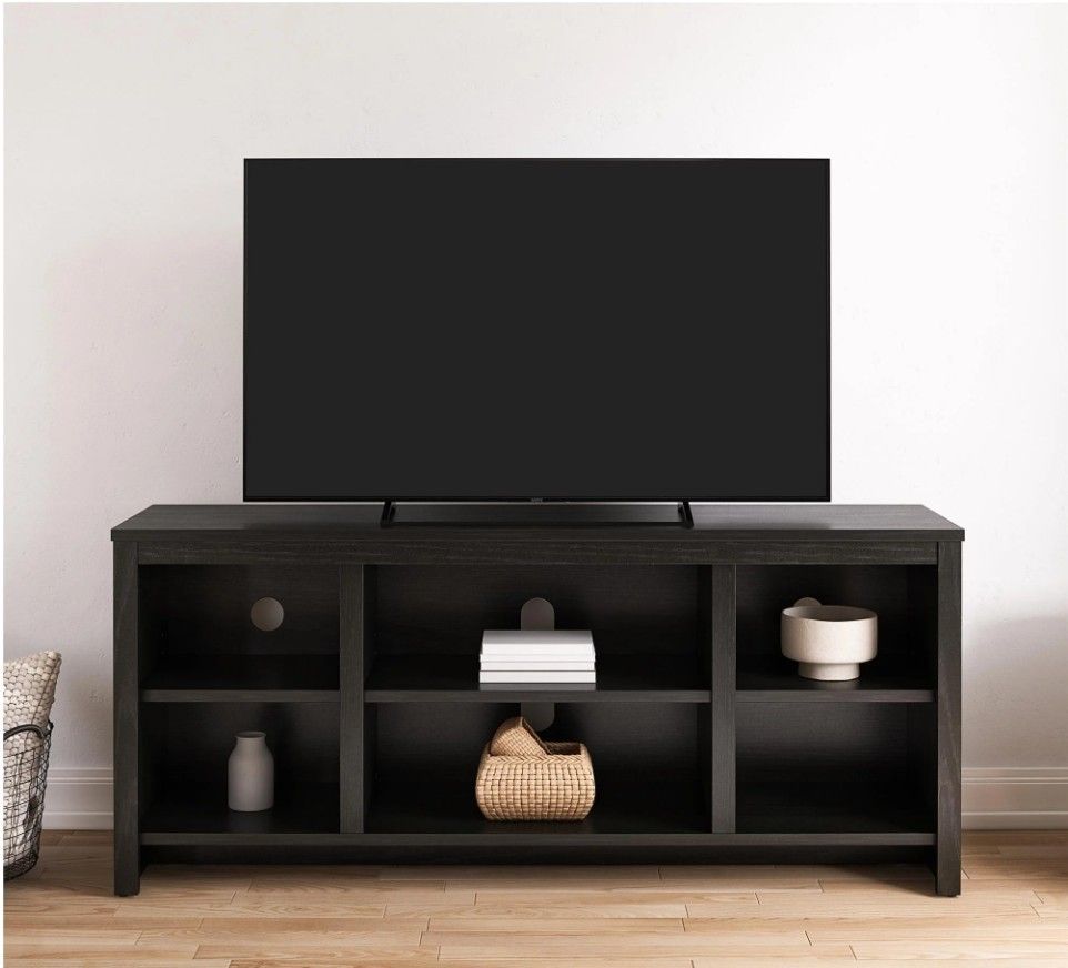 Mainstays Parsons TV Stand — Black Oak (for up to 50")